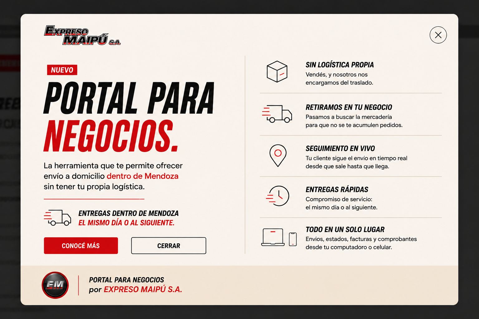 Portal para negocios